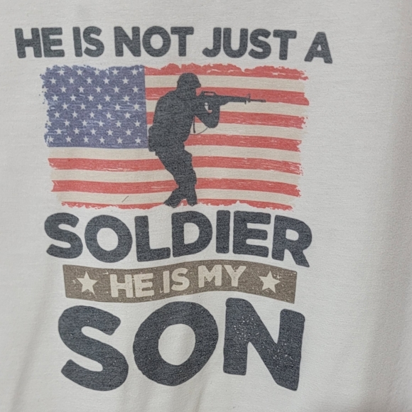 He is not just a soldier LS Large Tee Shirt - Picture 3 of 4